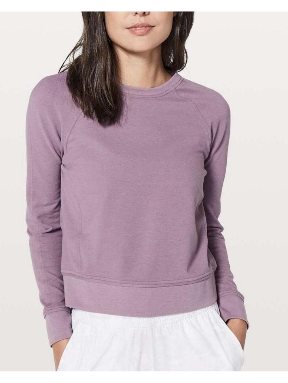 Lululemon Every Moment Sweatshirt Womens 4 Or 6 Purple Long Sleeve Crew Neck